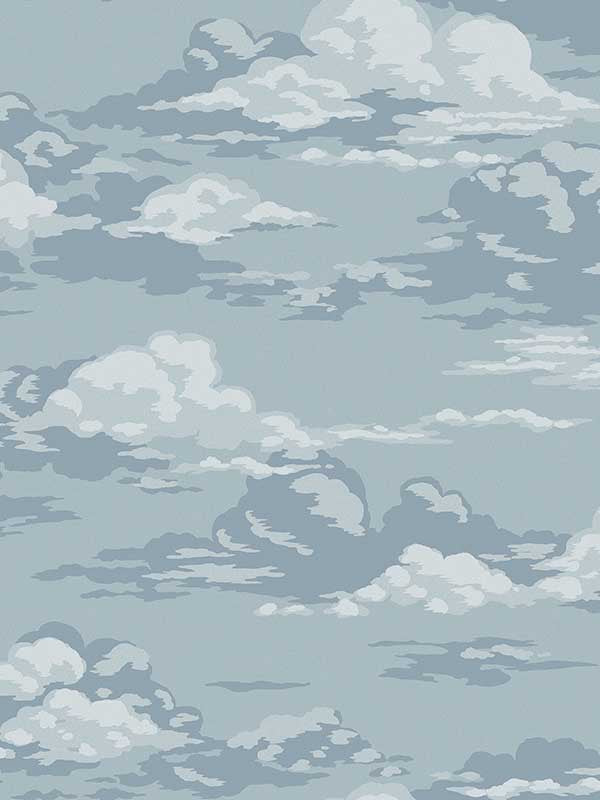 Cumulus Clouds fabric in blue color - pattern number 4164-M1808 - by Advantage in the Westbury Forest collection