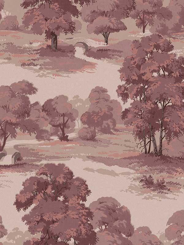 Sherwood Glade wallpaper in merlot color - pattern number 4164-M1828 - by Advantage in the Westbury Forest collection