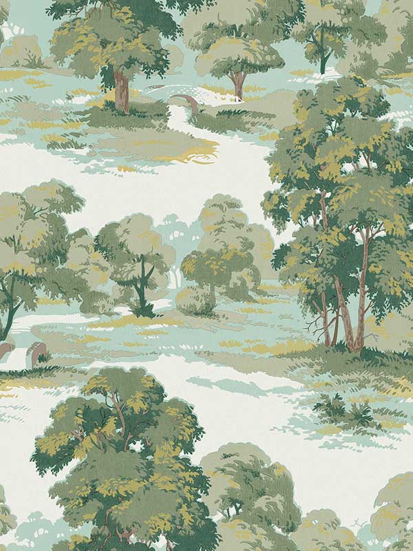 Sherwood Glade wallpaper in green color - pattern number 4164-M1829 - by Advantage in the Westbury Forest collection