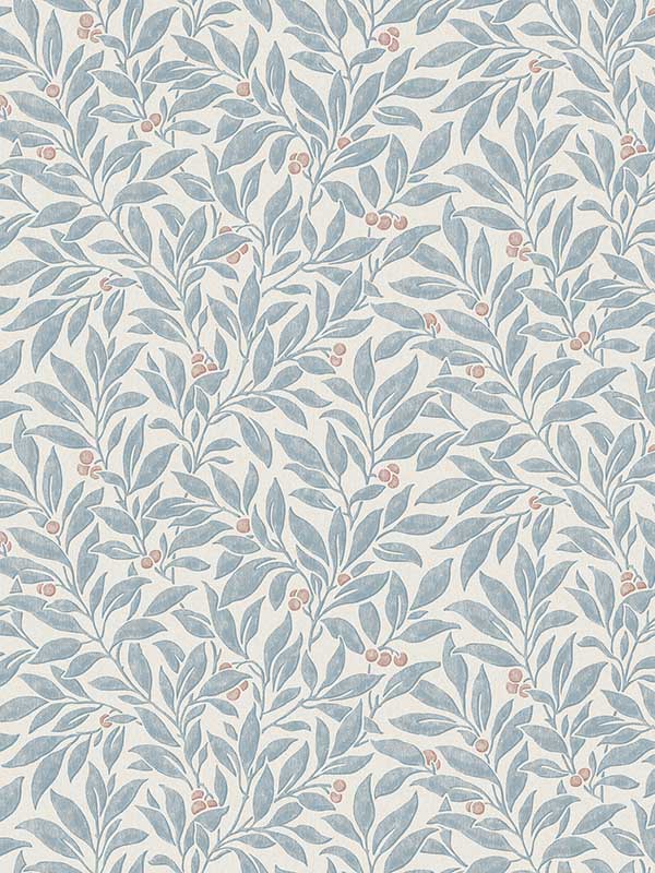 Winter Berry Vine wallpaper in blue color - pattern number 4164-M1841 - by Advantage in the Westbury Forest collection