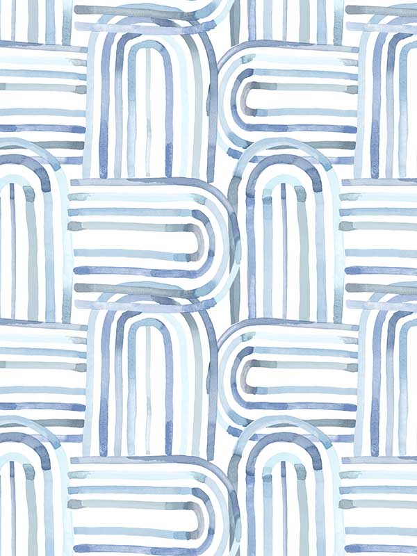 Lolly Arches fabric in blue color - pattern number 4135-27273 - by A Street Prints in the Whimsy collection