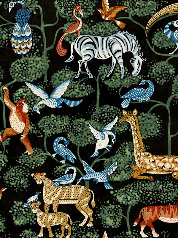 Rigby Jungle Animals fabric in multicolor color - pattern number 4135-27284 - by A Street Prints in the Whimsy collection