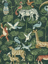 Rigby Jungle Animals fabric in green color - pattern number 4135-27286 - by A Street Prints in the Whimsy collection