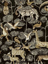 Rigby Jungle Animals fabric in black color - pattern number 4135-27287 - by A Street Prints in the Whimsy collection