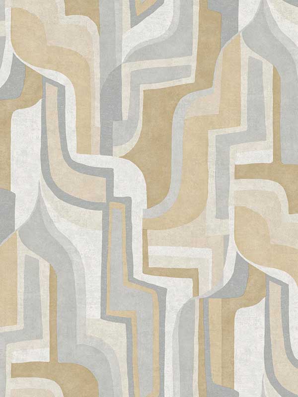 Tulum Surreal Shapes wallpaper in khaki color - pattern number 4135-72703 - by A Street Prints in the Whimsy collection