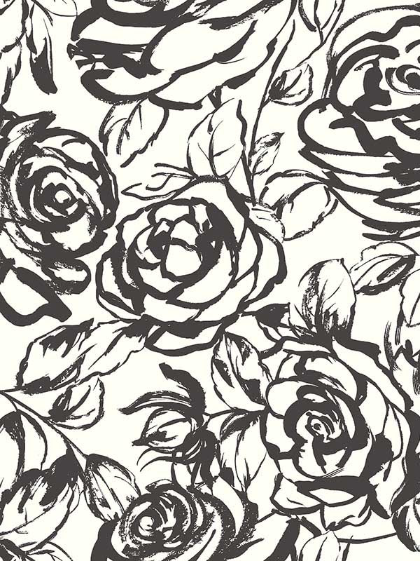 Nelda wallpaper in black color - pattern number 4135-72707 - by A Street Prints in the Whimsy collection
