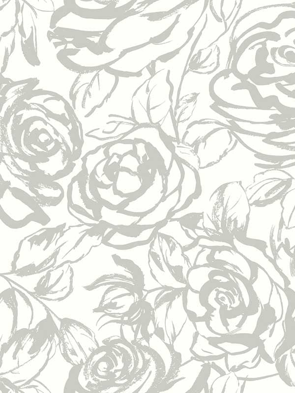 Nelda wallpaper in silver color - pattern number 4135-72709 - by A Street Prints in the Whimsy collection