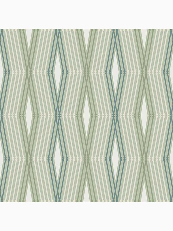 Hard Edge Ogee Peel and Stick wallpaper in sage color - pattern number 127437 - by Graham and Brown in the Peel and Stick Wallpaper by Nicole Miller collection