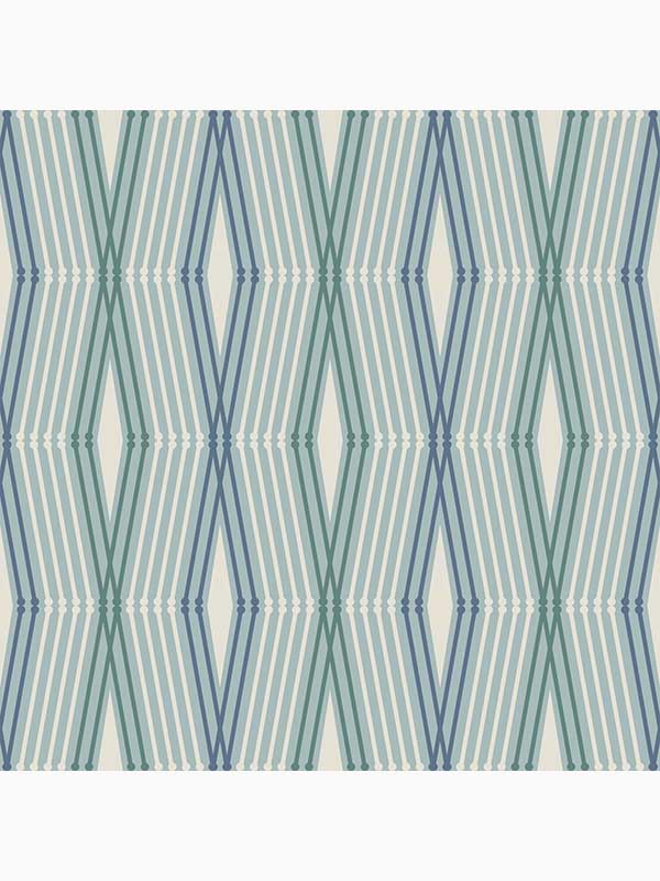 Hard Edge Ogee Peel and Stick wallpaper in chambray color - pattern number 127438 - by Graham and Brown in the Peel and Stick Wallpaper by Nicole Miller collection