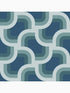 Retro Geo Peel and Stick wallpaper in peacock blue color - pattern number 127441 - by Graham and Brown in the Peel and Stick Wallpaper by Nicole Miller collection