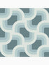 Retro Geo Peel and Stick fabric in spa color - pattern number 127445 - by Graham and Brown in the Peel and Stick Wallpaper by Nicole Miller collection