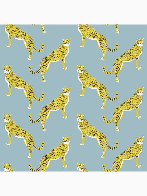 Guepardo Peel and Stick fabric in spa color - pattern number 127456 - by Graham and Brown in the Peel and Stick Wallpaper by Nicole Miller collection