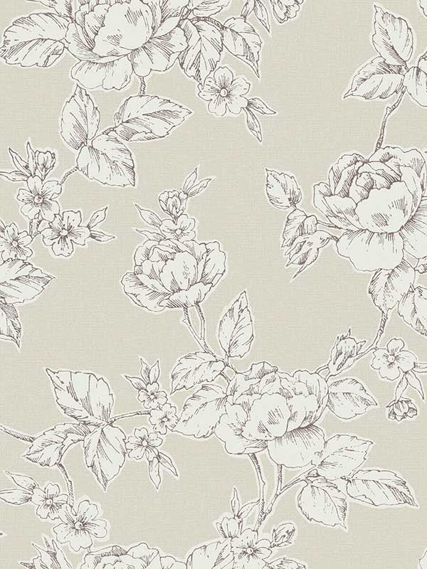 Pollington Roses fabric in natural color - pattern number 127387 - by Laura Ashley in the Laura Ashley Collection II collection