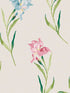 Hawling Irises fabric in soft natural color - pattern number 127400 - by Laura Ashley in the Laura Ashley Collection II collection