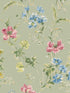 Poppy Meadow fabric in sage green color - pattern number 127405 - by Laura Ashley in the Laura Ashley Collection II collection