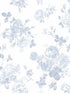 Everblooming Rosettes Peel and Stick fabric in blue color - pattern number LFS5017 - by Brewster in the NuWallpaper by Love Shack Fancy collection