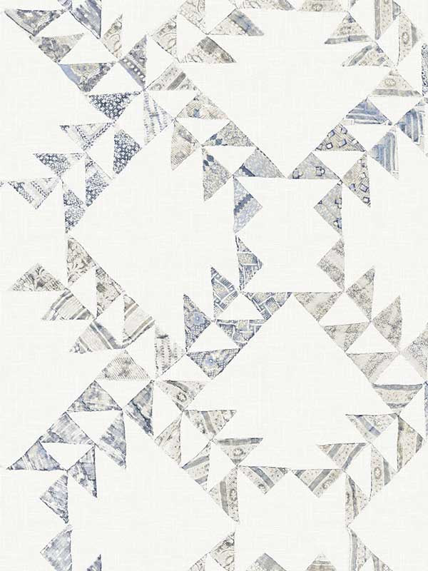 Scrap Quilt wallpaper in denim color - pattern number 4142-72628 - by Chesapeake in the Yellowstone collection