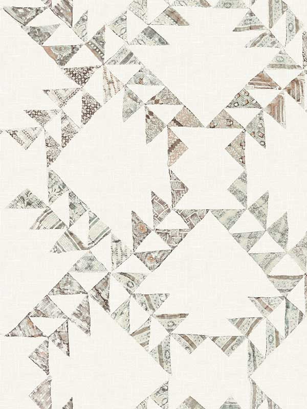 Scrap Quilt wallpaper in light brown color - pattern number 4142-72631 - by Chesapeake in the Yellowstone collection