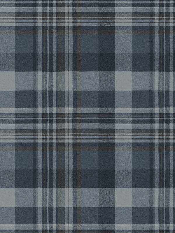 Dutton Plaid wallpaper in indigo color - pattern number 4142-72635 - by Chesapeake in the Yellowstone collection