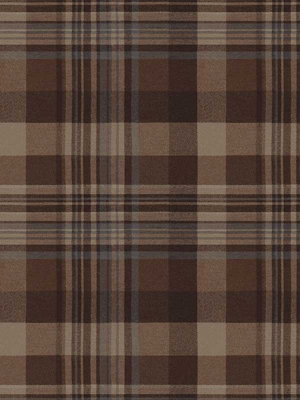 Dutton Plaid wallpaper in rust color - pattern number 4142-72636 - by Chesapeake in the Yellowstone collection