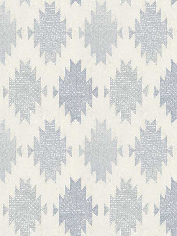 Stitched Heirloom wallpaper in indigo color - pattern number 4142-72663 - by Chesapeake in the Yellowstone collection