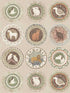Robinas Dinner Party fabric in sage color - pattern number BW45126.6.0 - by G P & J Baker in the Kit Kemp Wallpapers collection