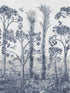 Tall Trees fabric in delft blue color - pattern number BW45141.2.0 - by G P & J Baker in the Kit Kemp Wallpapers collection