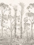 Tall Trees fabric in sepia color - pattern number BW45141.4.0 - by G P & J Baker in the Kit Kemp Wallpapers collection