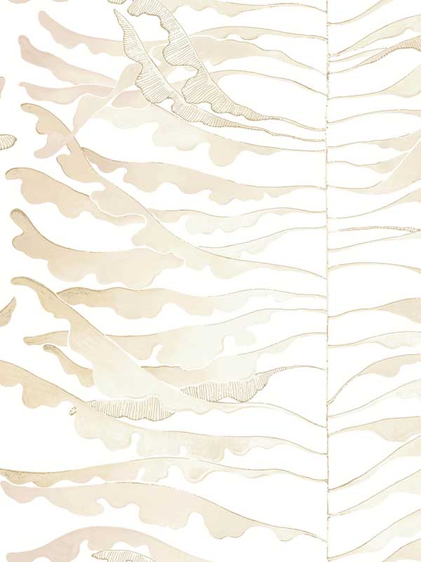 Leaf Column fabric in taupe color - pattern number FM1041 - by York in the Formations collection