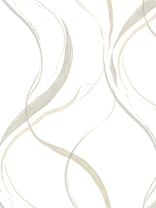Ink Flow wallpaper in neutral color - pattern number FM1093 - by York in the Formations collection