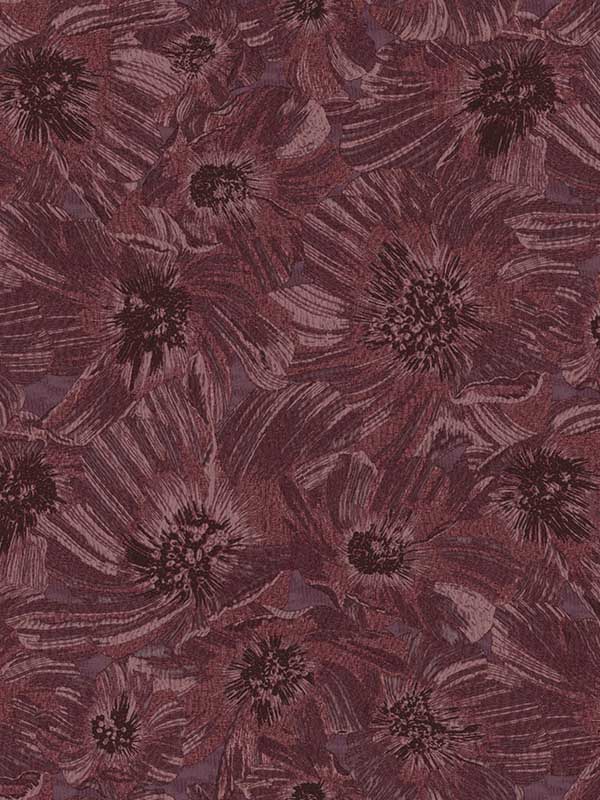 Anemoni wallpaper in burgundy color - pattern number MI10505 - by York in the Missoni Home 05 collection