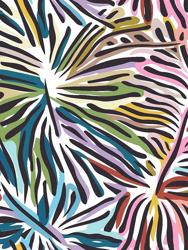 Flora wallpaper in multicolor color - pattern number MI10575 - by York in the Missoni Home 05 collection