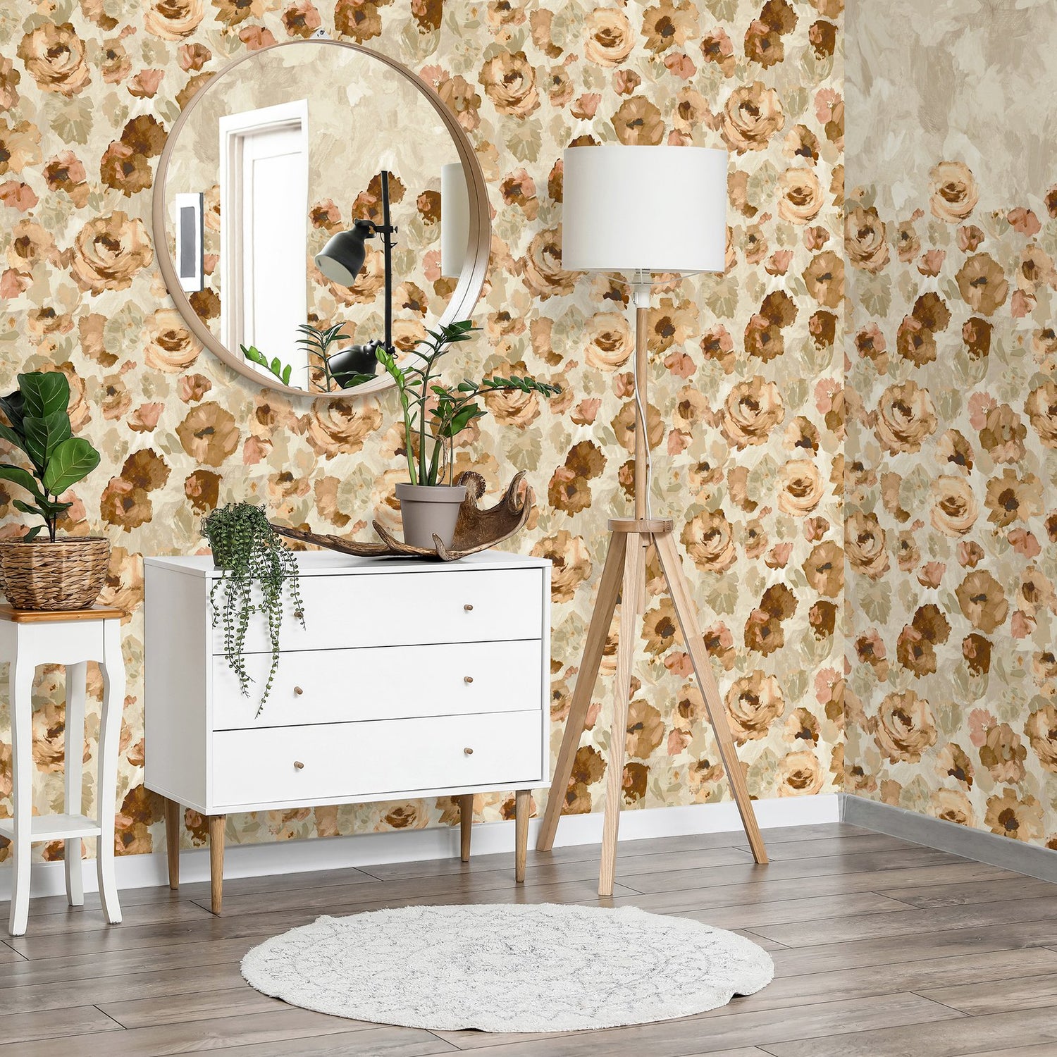 Paeonia wallpaper in beige color - pattern number GH26901-23 - by Galerie in the Julie Feels Home collection