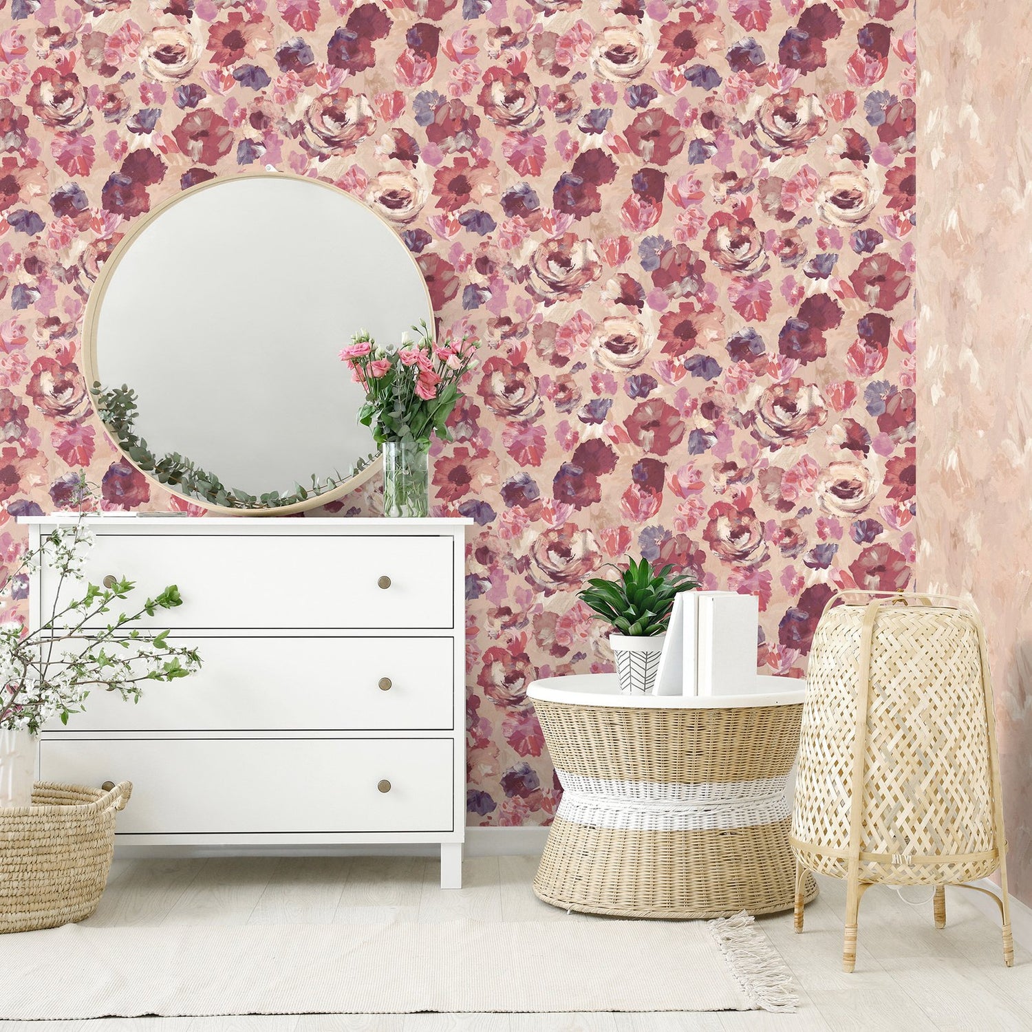 Paeonia wallpaper in pink color - pattern number GH26904-23 - by Galerie in the Julie Feels Home collection