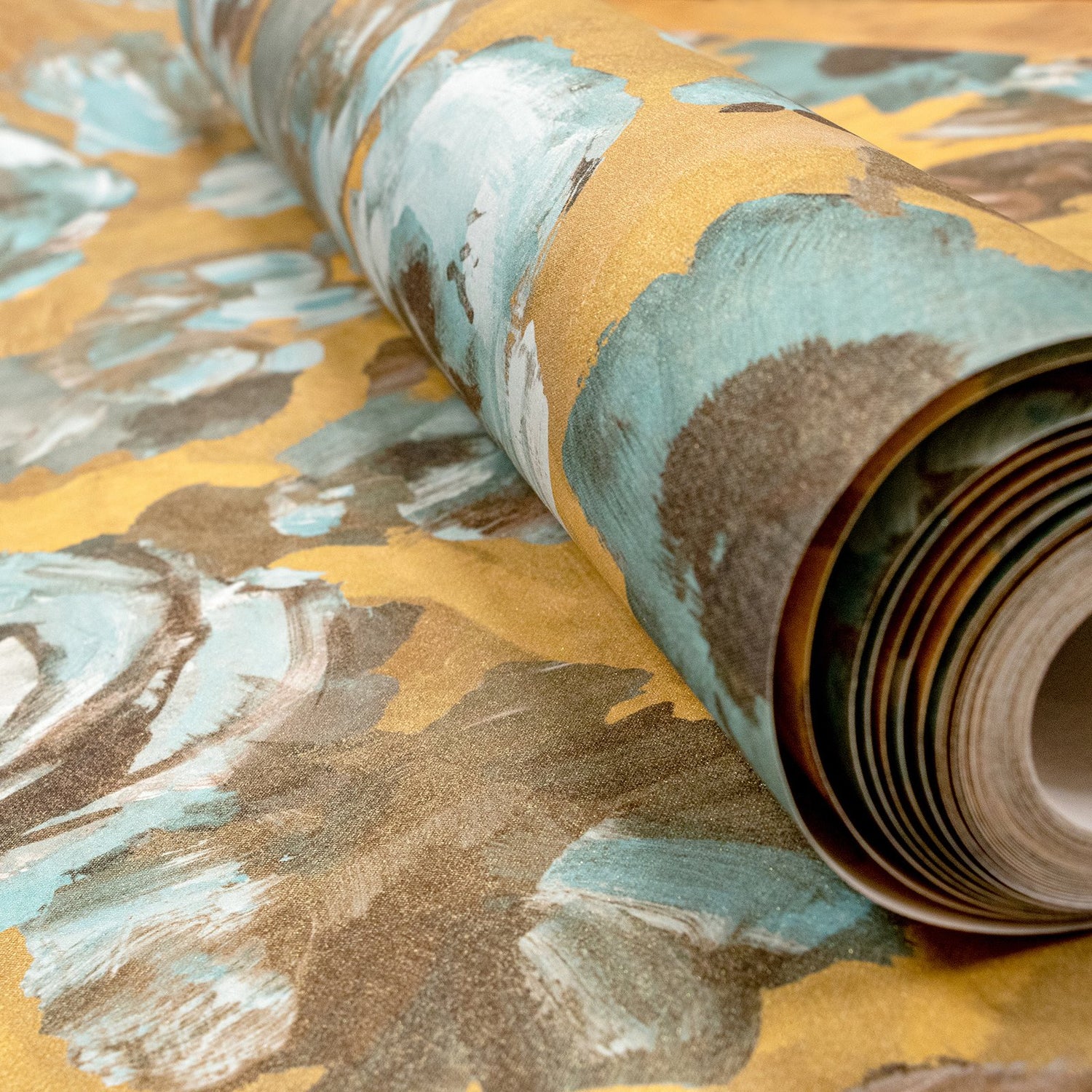 Paeonia wallpaper in blue color - pattern number GH26905-23 - by Galerie in the Julie Feels Home collection