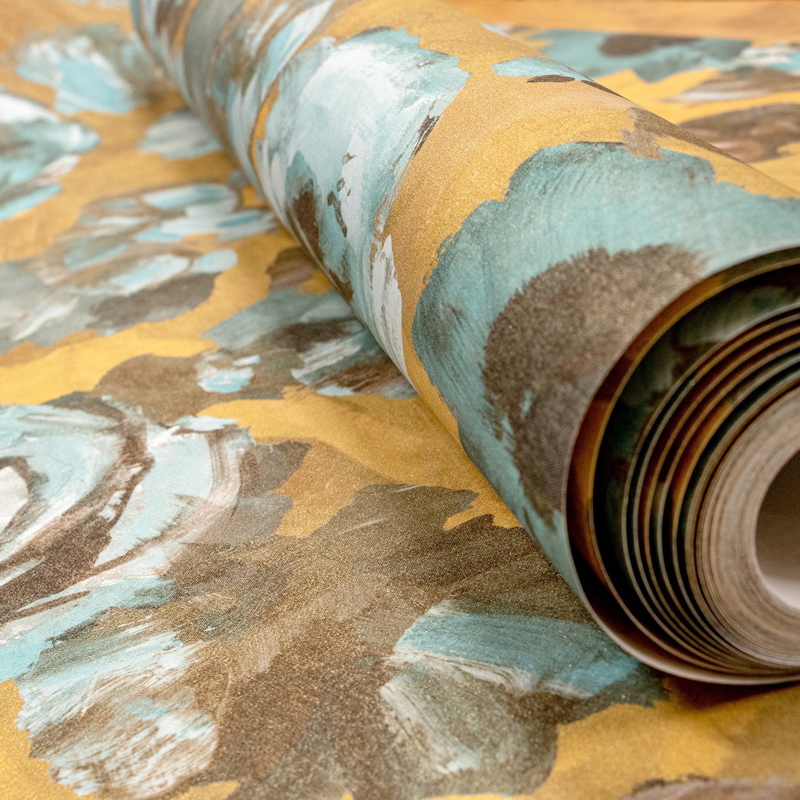 Paeonia wallpaper in blue color - pattern number GH26905-23 - by Galerie in the Julie Feels Home collection