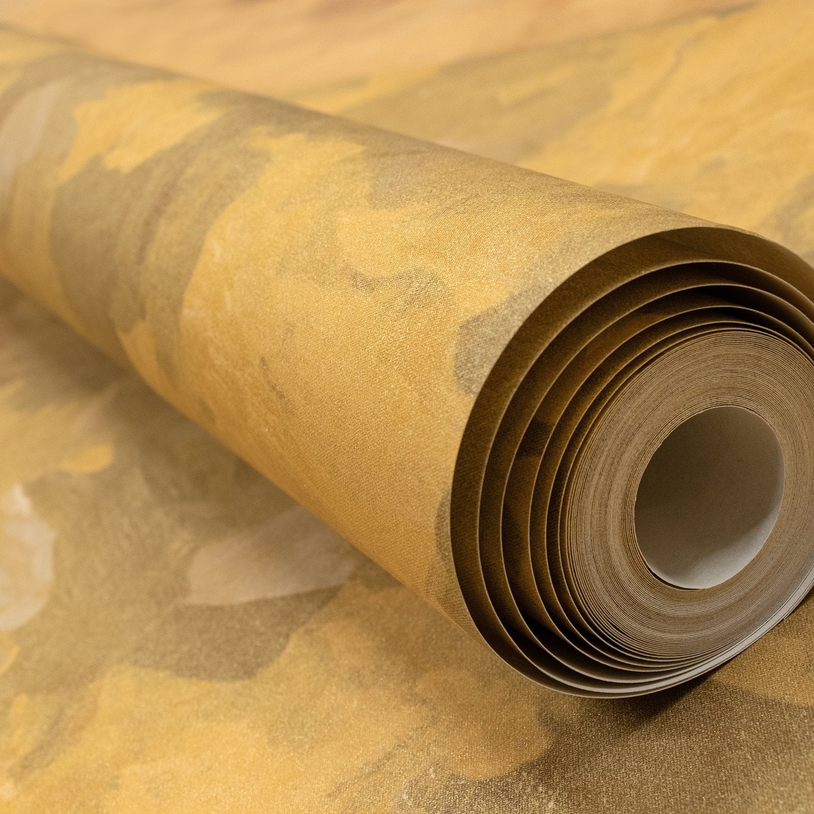 Paeonia Plain wallpaper in gold color - pattern number GH26913-23 - by Galerie in the Julie Feels Home collection