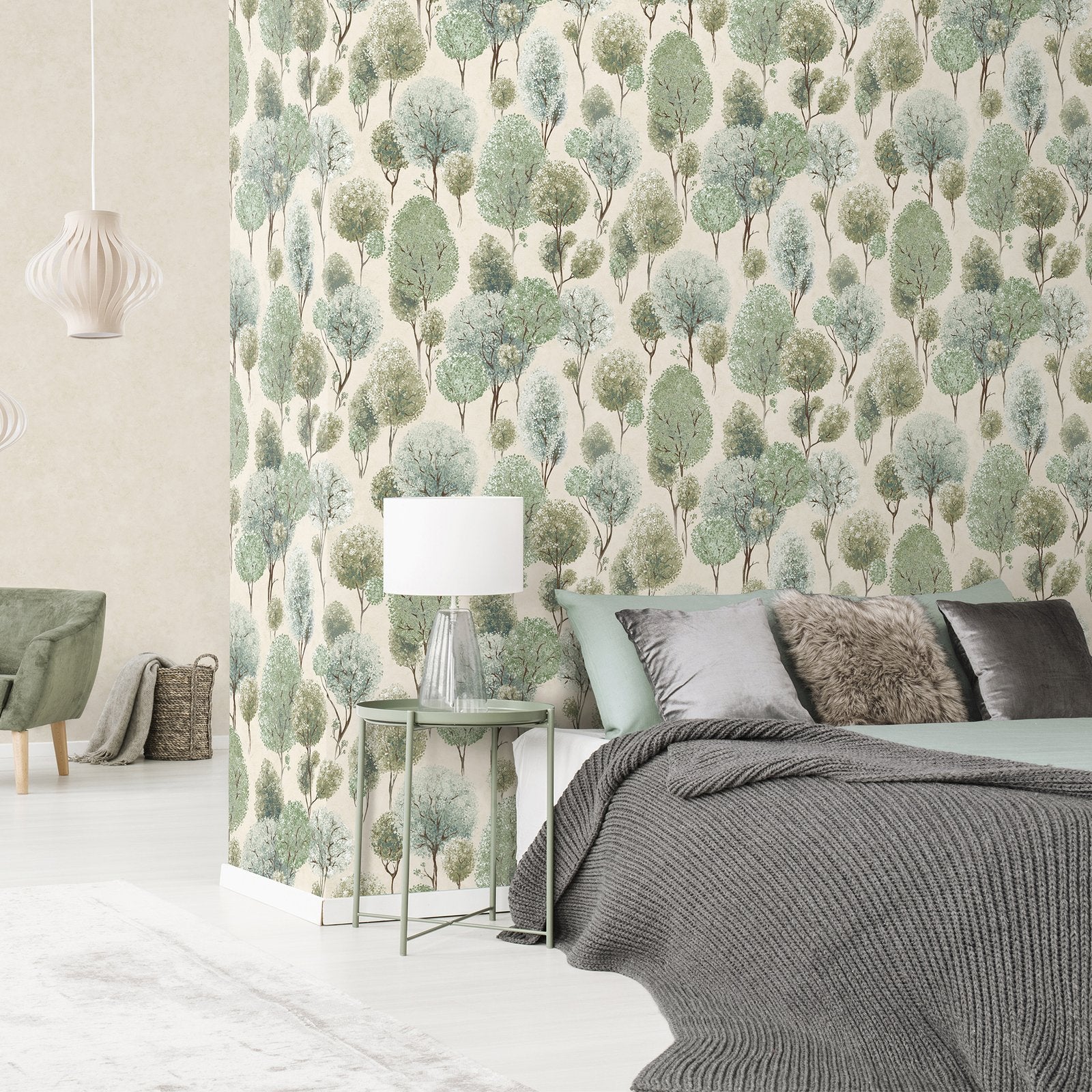 Tilia wallpaper in green color - pattern number GH26924-23 - by Galerie in the Julie Feels Home collection