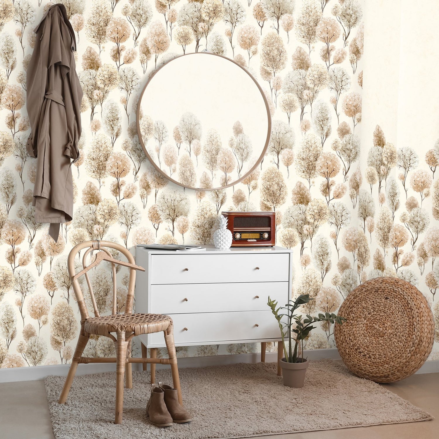 Tilia wallpaper in beige color - pattern number GH26926-23 - by Galerie in the Julie Feels Home collection