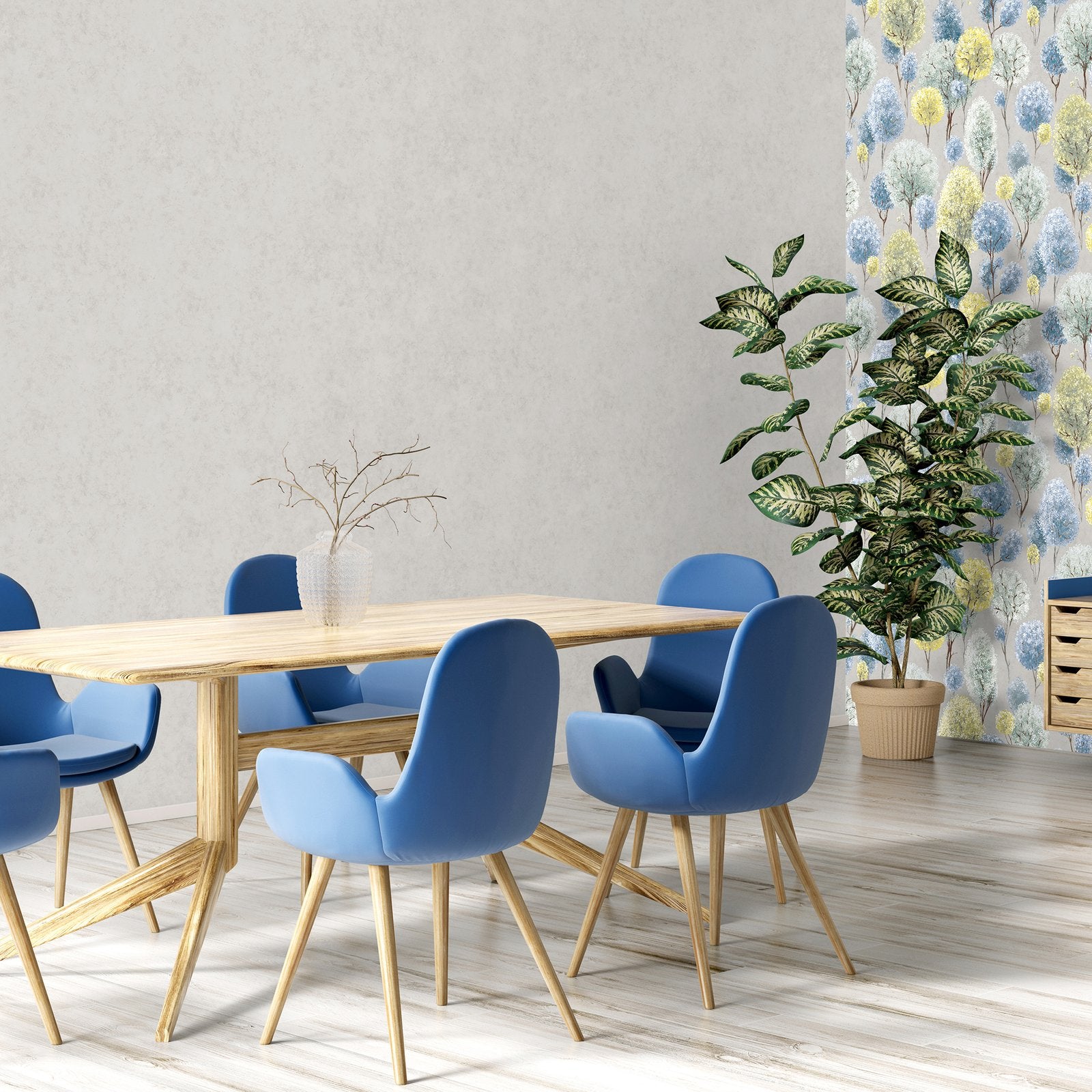 Tilia Plain wallpaper in silver grey color - pattern number GH26929-23 - by Galerie in the Julie Feels Home collection