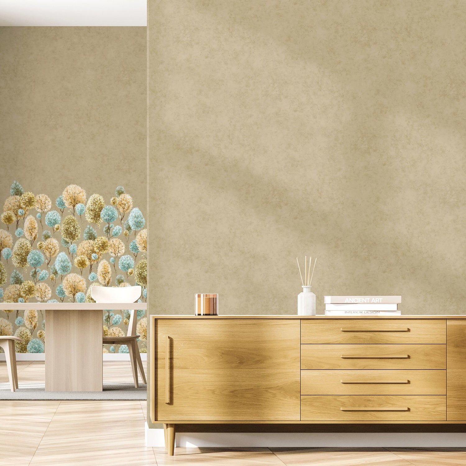 Tilia Plain wallpaper in beige color - pattern number GH26933-23 - by Galerie in the Julie Feels Home collection