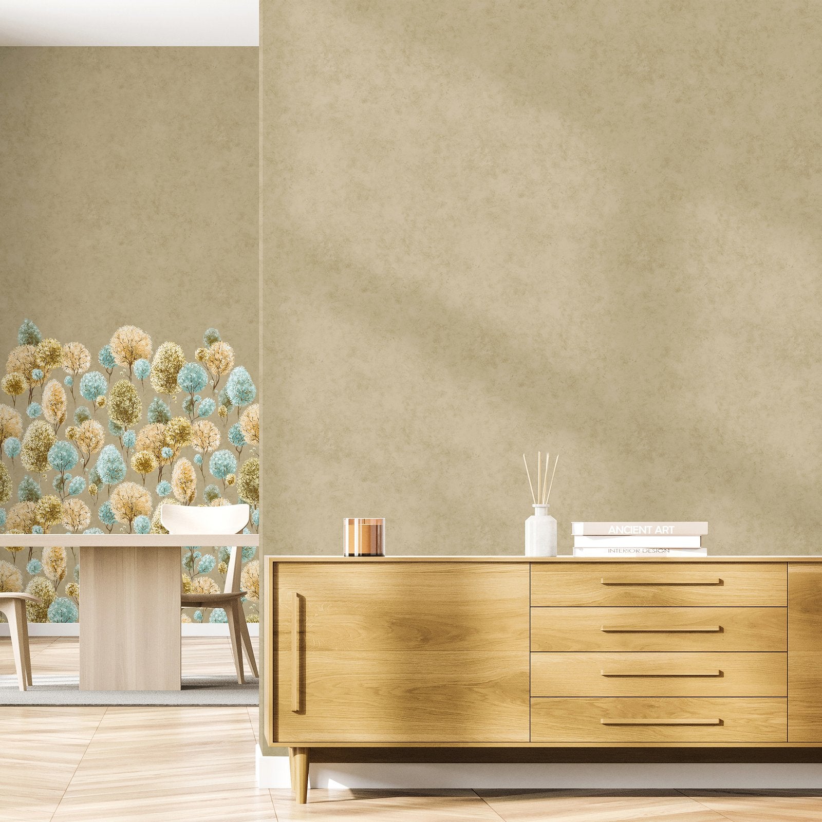 Tilia Plain wallpaper in beige color - pattern number GH26933-23 - by Galerie in the Julie Feels Home collection