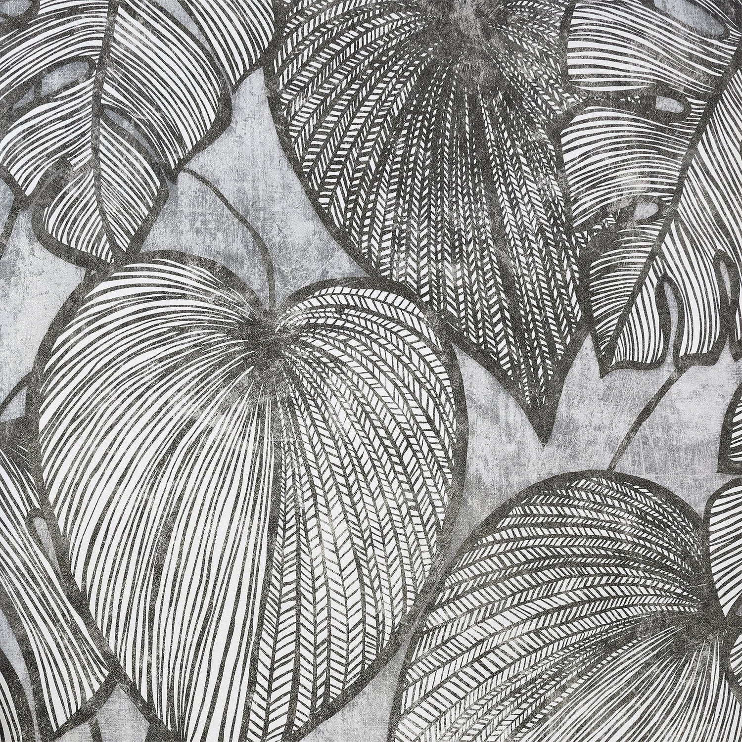 Monstera wallpaper in silver grey color - pattern number GH26939-23 - by Galerie in the Julie Feels Home collection