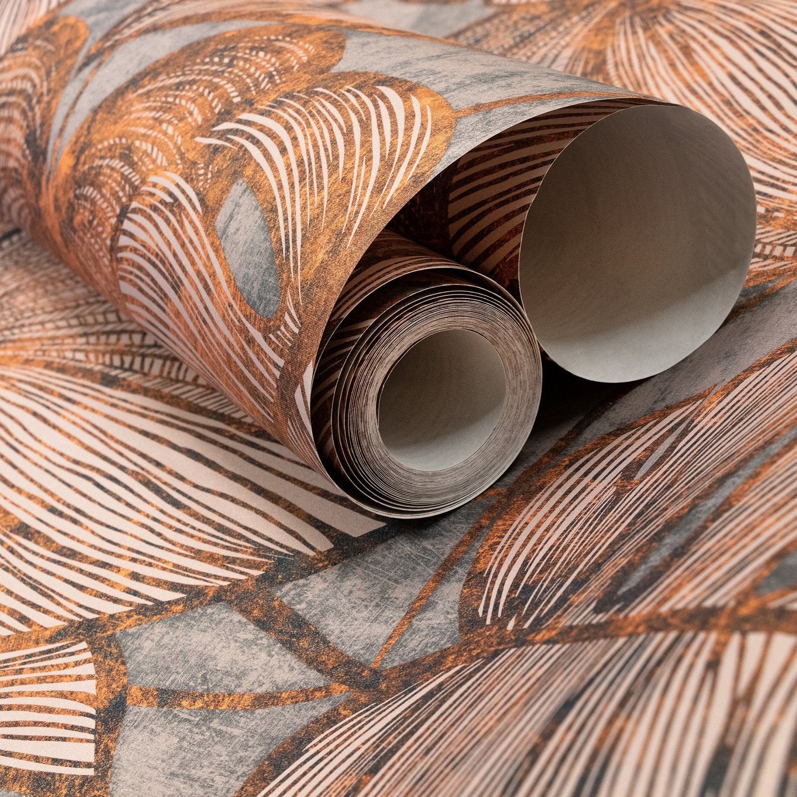 Monstera wallpaper in orange color - pattern number GH26940-23 - by Galerie in the Julie Feels Home collection