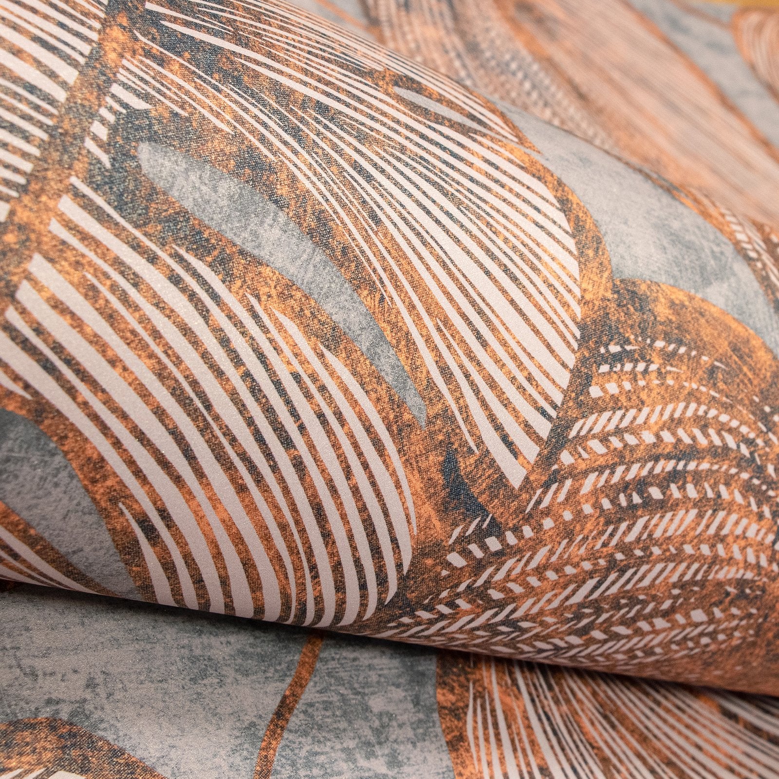 Monstera wallpaper in orange color - pattern number GH26940-23 - by Galerie in the Julie Feels Home collection