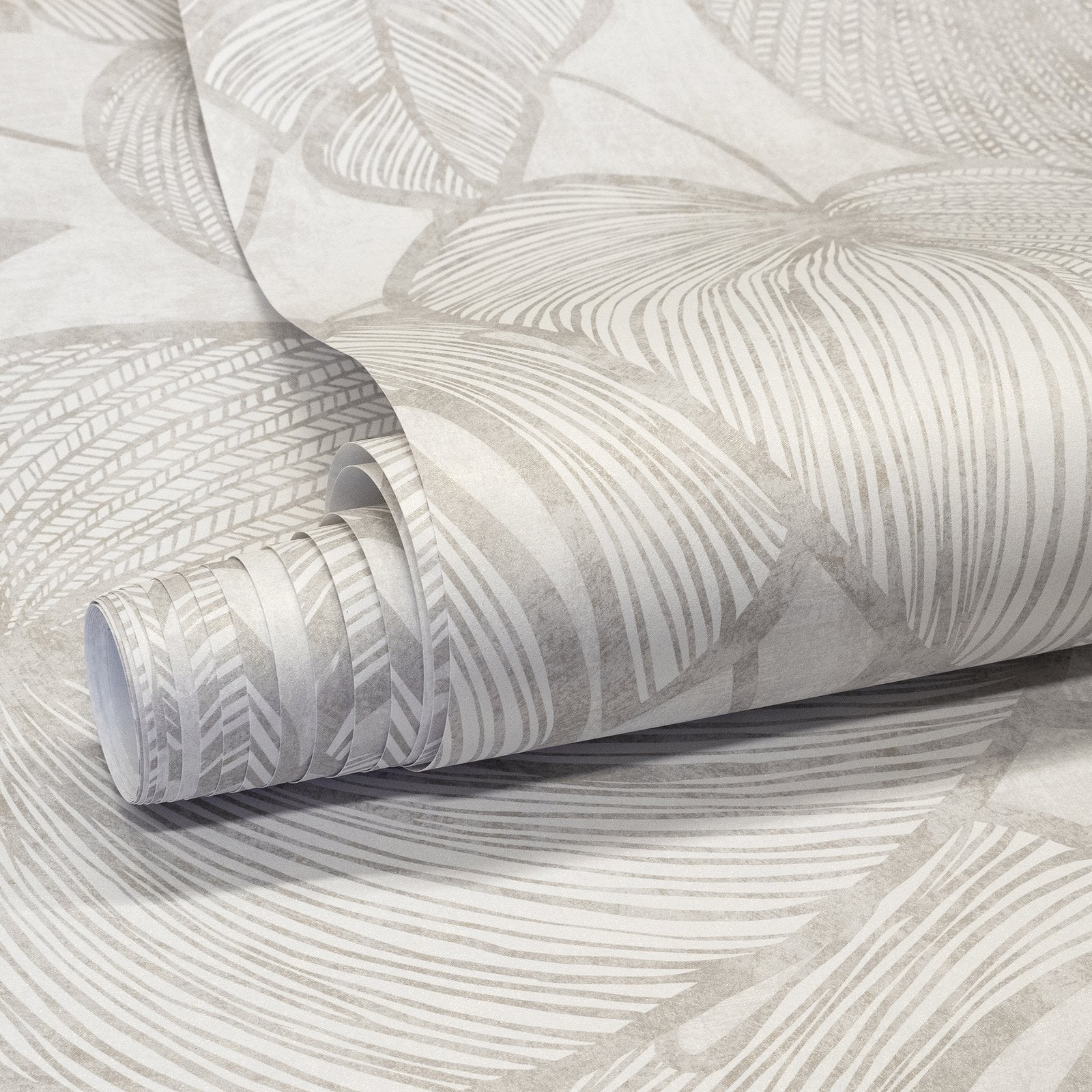 Monstera wallpaper in beige color - pattern number GH26941-23 - by Galerie in the Julie Feels Home collection