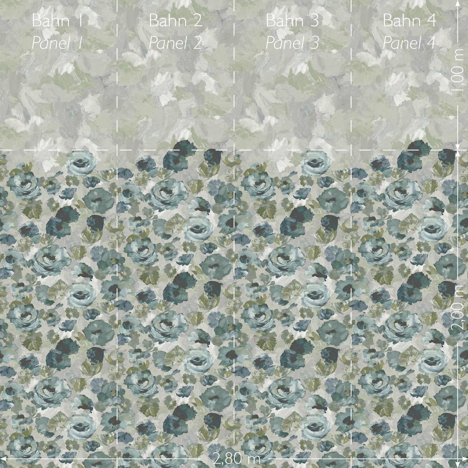 Paeonia Twinwall mural in silver grey color - pattern number GH26955-23 - by Galerie in the Julie Feels Home collection