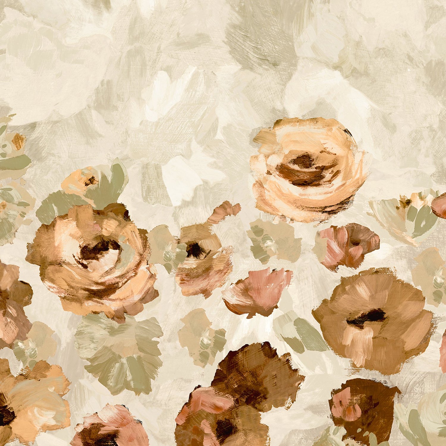Paeonia Twinwall mural in bronze brown color - pattern number GH26957-23 - by Galerie in the Julie Feels Home collection