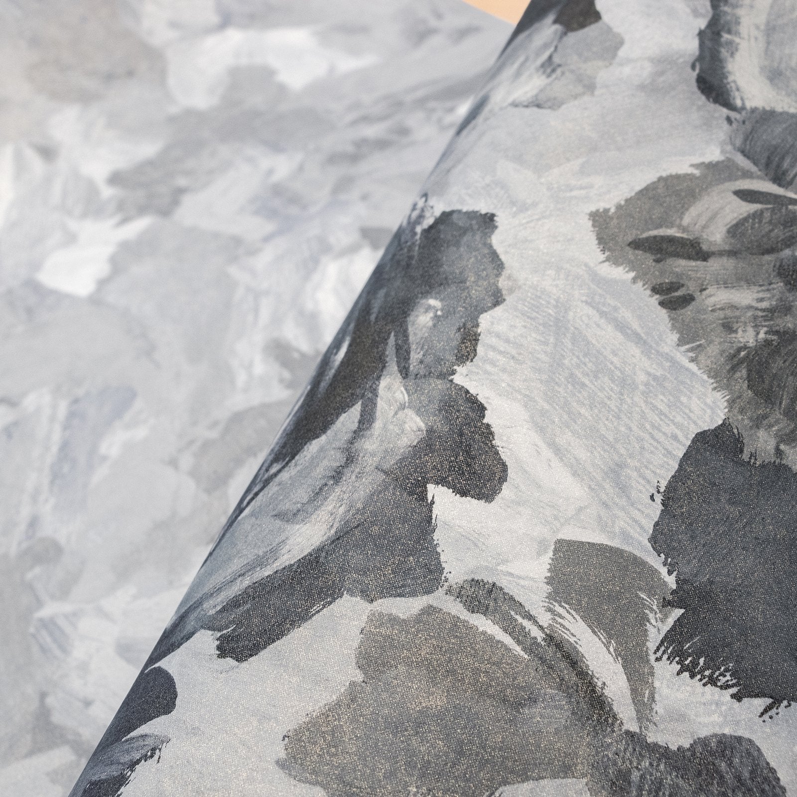 Paeonia Twinwall mural in silver grey color - pattern number GH26959-23 - by Galerie in the Julie Feels Home collection