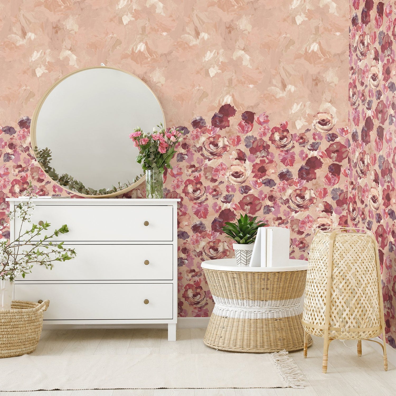 Paeonia Twinwall mural in pink color - pattern number GH26960-23 - by Galerie in the Julie Feels Home collection
